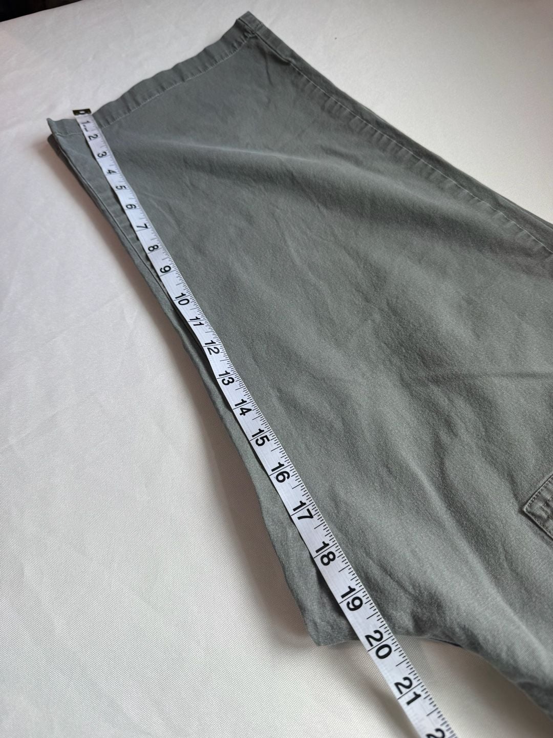 Slate Gray Capri Pants Utility Pocket Stretch Casual Cropped Women’s Size 10 7