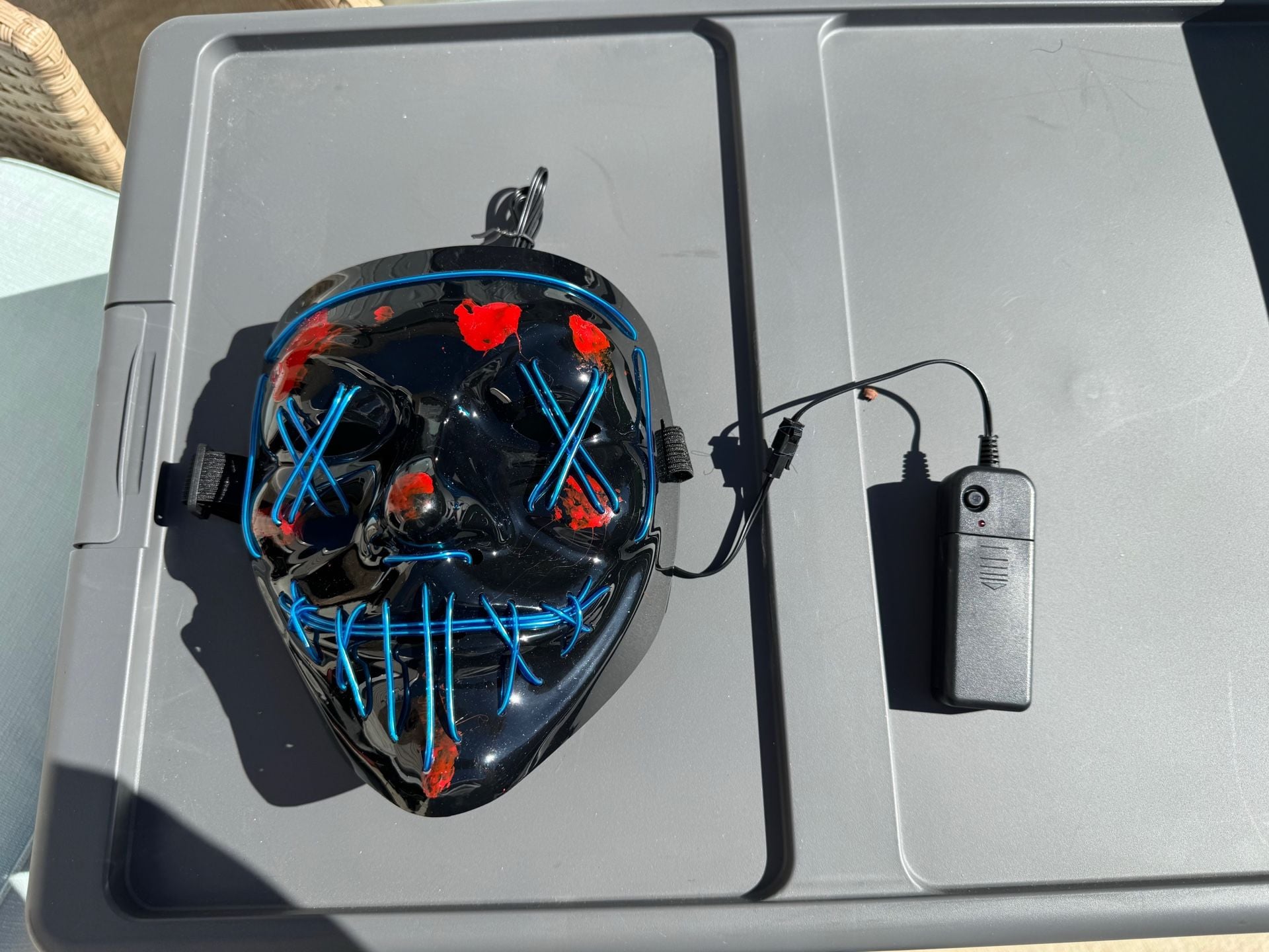 Unbranded LED Light Up Purge Mask Blue 2
