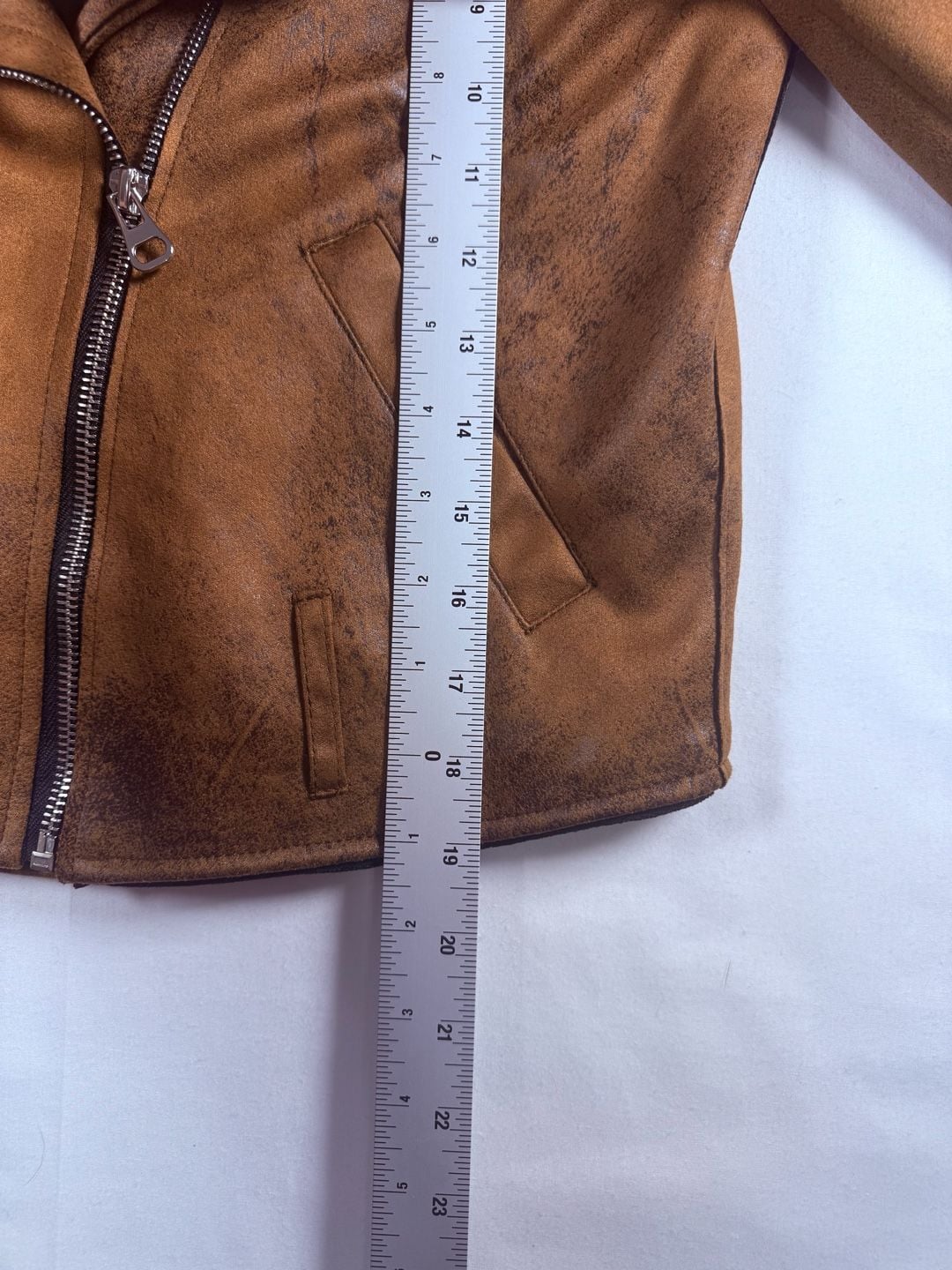 Venus Motorcycle Jacket Size M Brown Faux Leather Moto Biker 6
