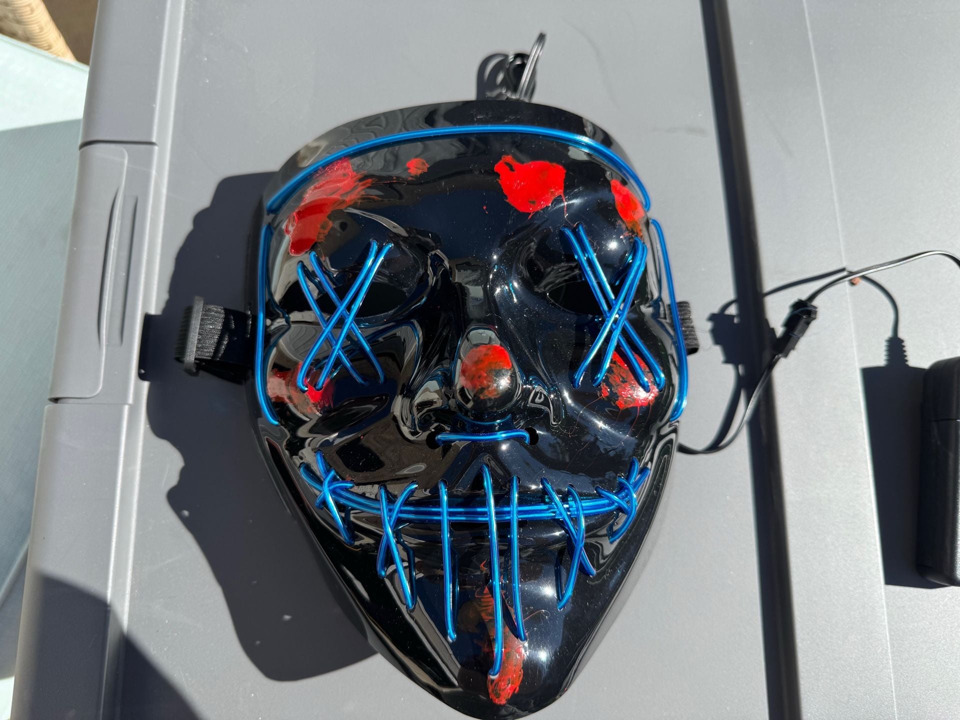 Unbranded LED Light Up Purge Mask Blue 3