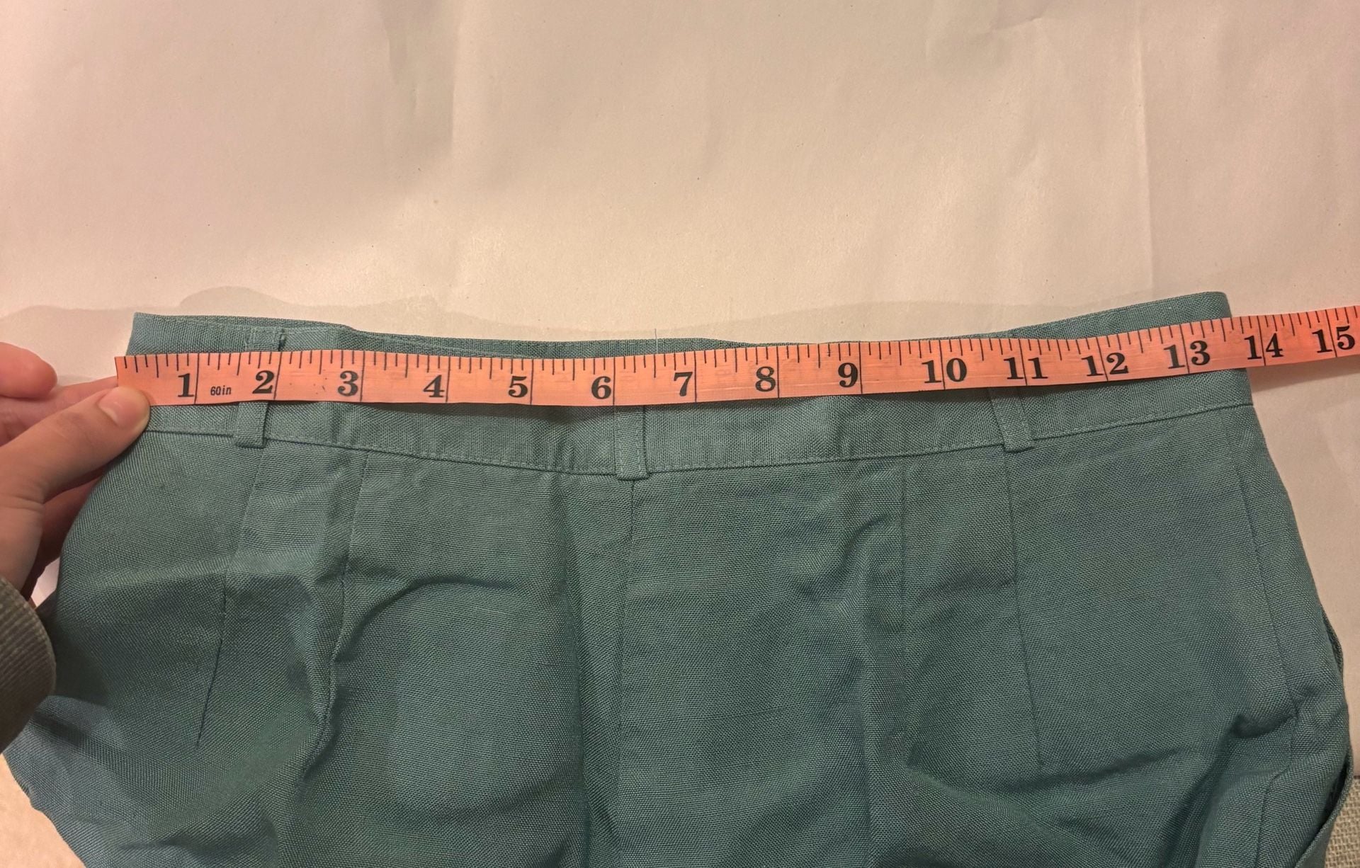 Talbots Vintage Green Linen Blend Pleated Trousers Pants Size 10 7