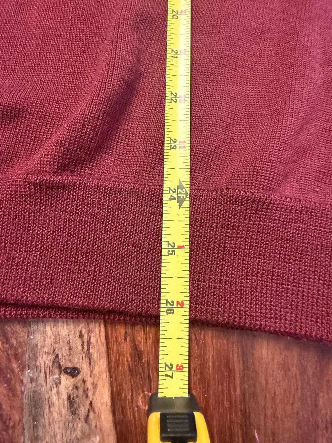 Patagonia Quarter Zip Wool Sweater Size S Burgundy Red Striped Knit 7