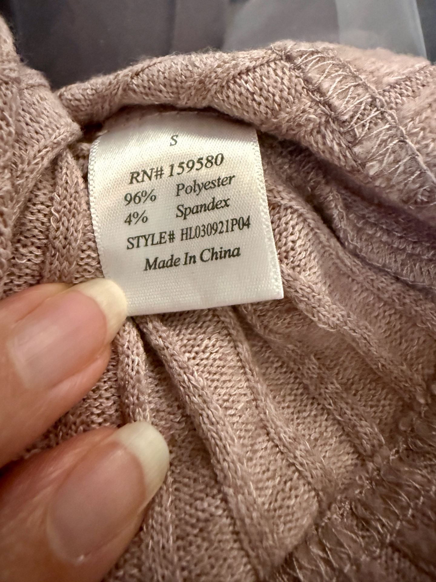 Pink Lily Hooded Ribbed Henley Pullover Sweater Size S 4