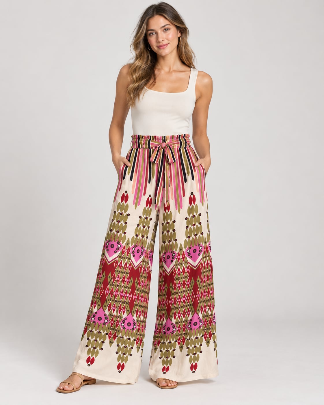 ๐ Dixie Printed Palazzo Pants | XS | Wide Leg Boho Resort Pants ๐ 2