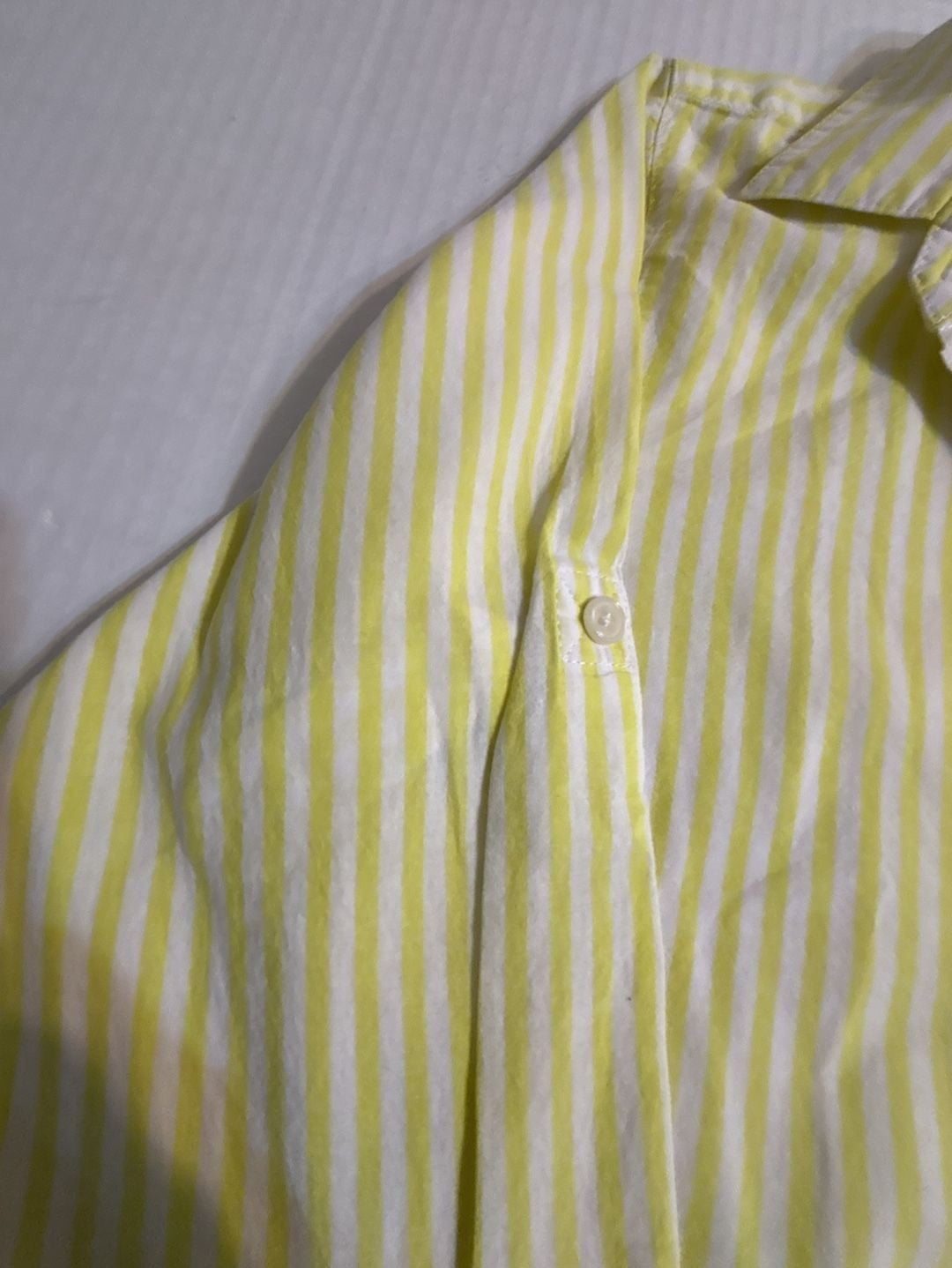 J.Crew Striped Button Up Shirt Size XS Yellow White Long Sleeve Pullover 6