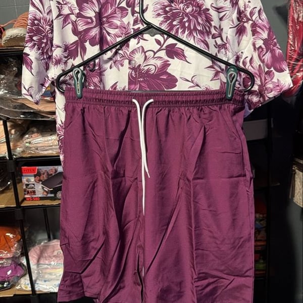 Surfspeed Vacation Casual Printed Shirt And Shorts Set Size L Purple