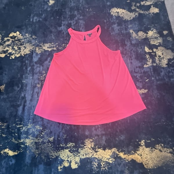 Torrid Halter Tank Top Size 1 Pink Mock Neck