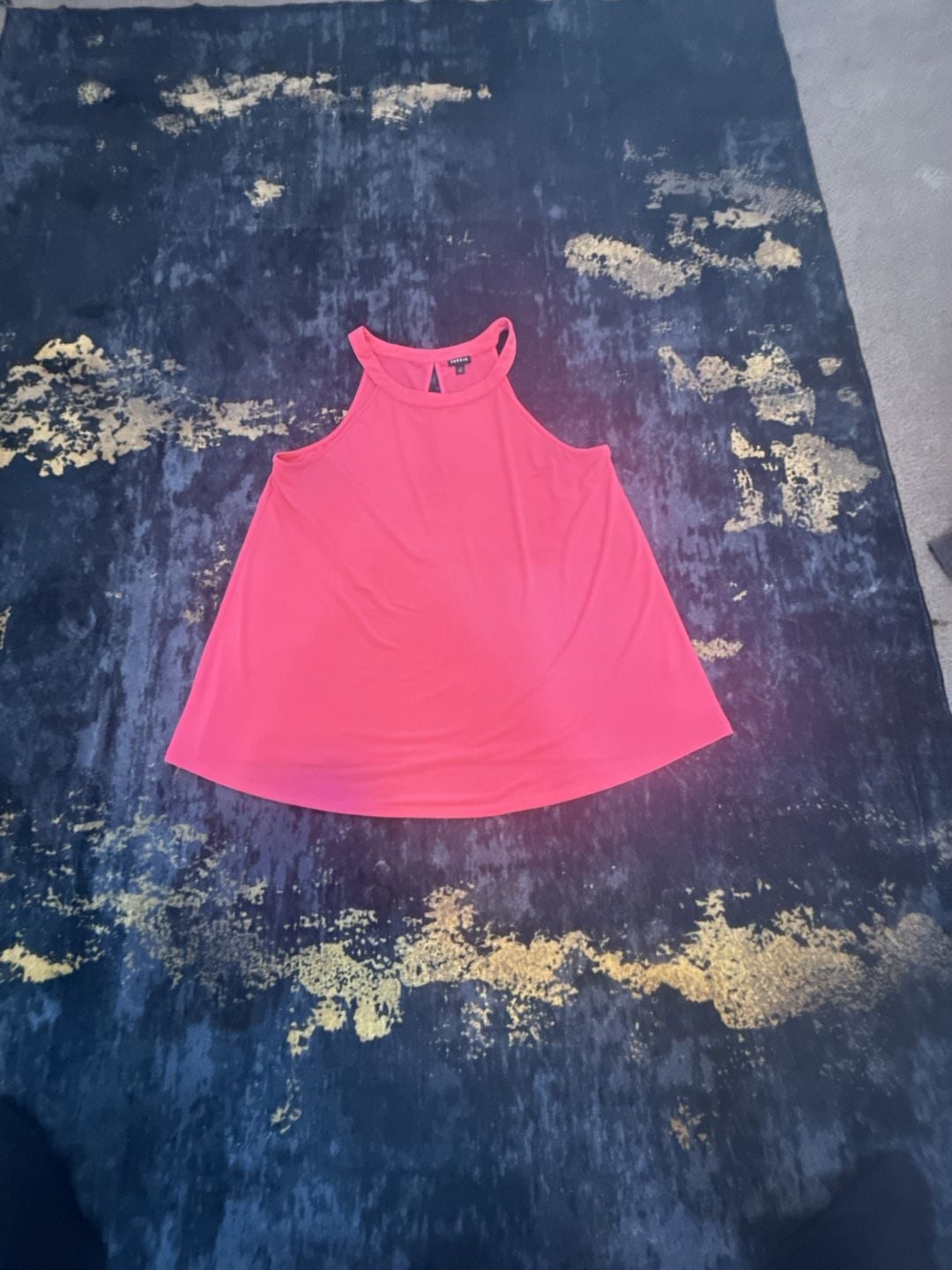 Torrid Halter Tank Top Size 1 Pink Mock Neck 3
