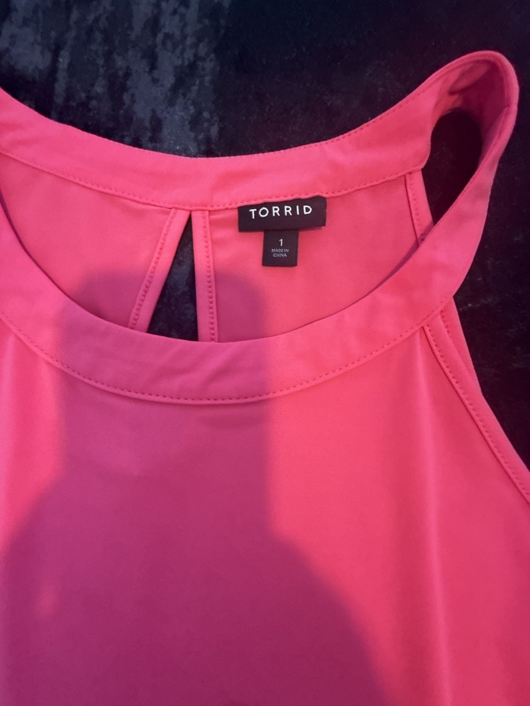 Torrid Halter Tank Top Size 1 Pink Mock Neck 4