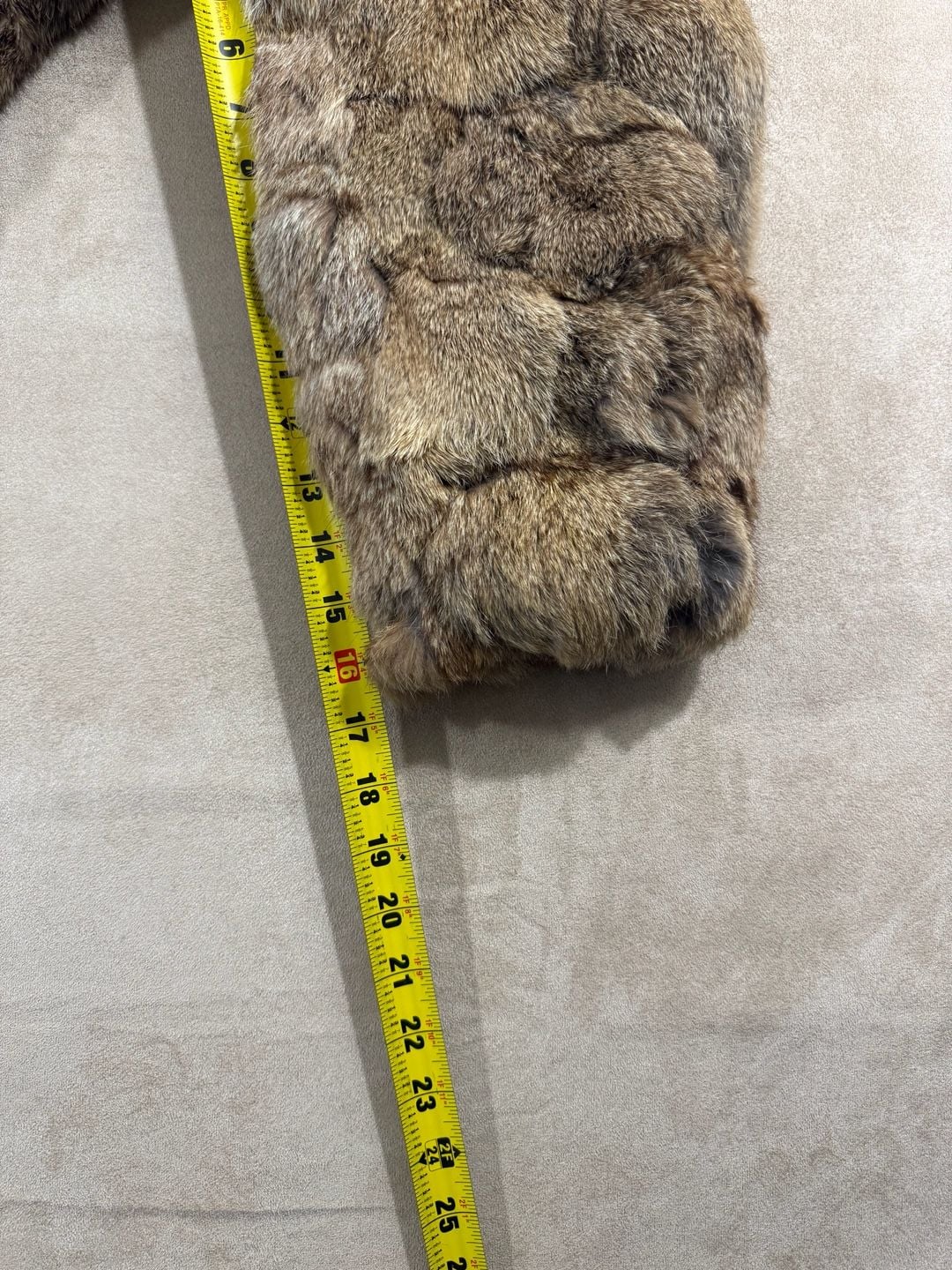 Vintage Rabbit Fur Coat Brown Patchwork 10