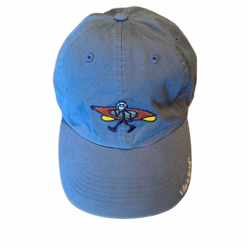 Life Is Good Kayaker Baseball Cap Blue Embroidered Dad Hat 2
