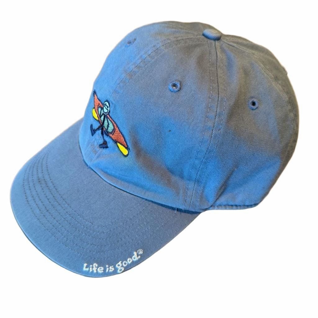 Life Is Good Kayaker Baseball Cap Blue Embroidered Dad Hat 3
