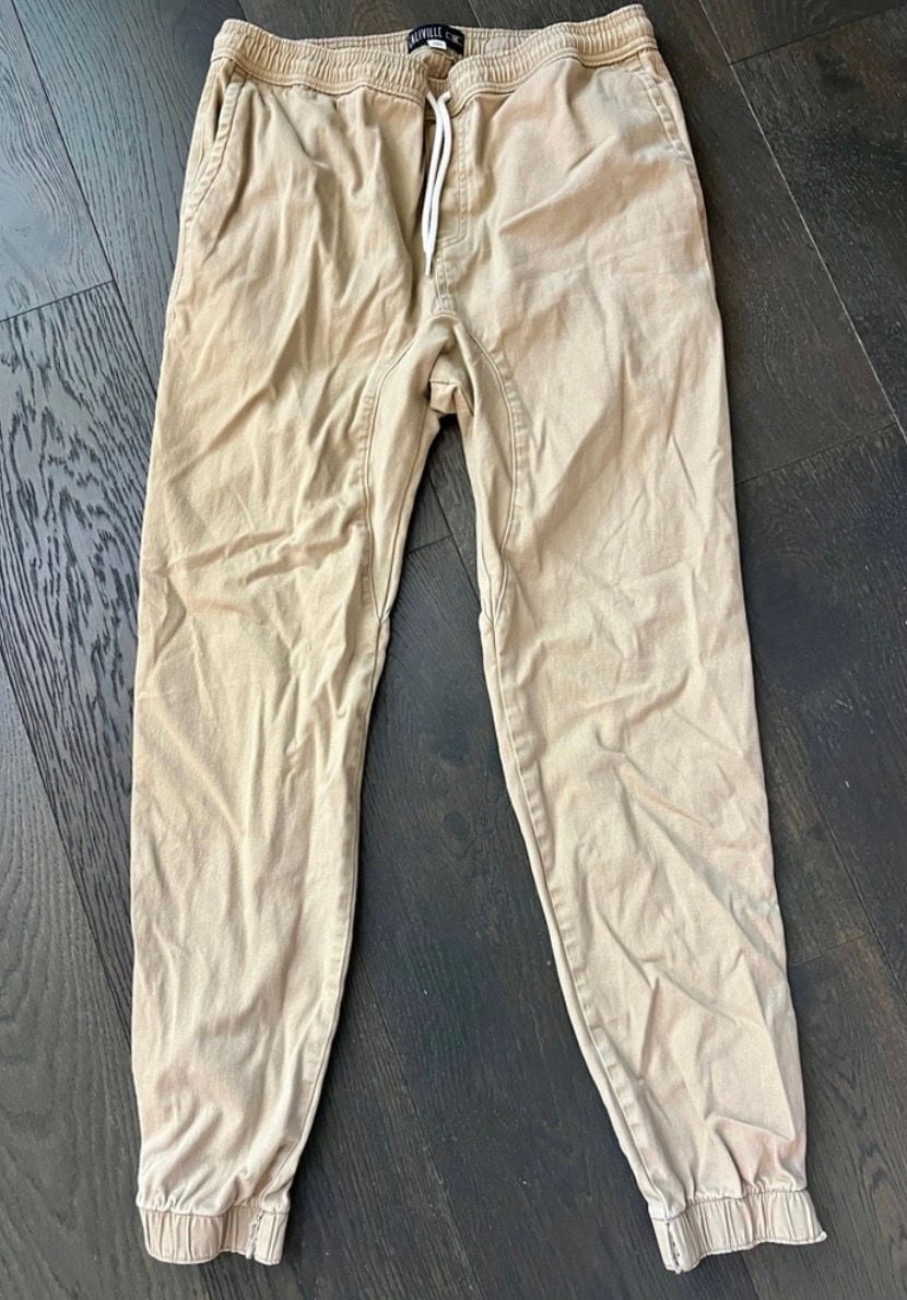 Caliville Chino Joggers Size M Khaki Drawstring Pants 2