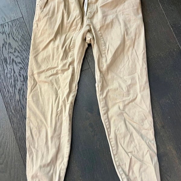 Caliville Chino Joggers Size M Khaki Drawstring Pants