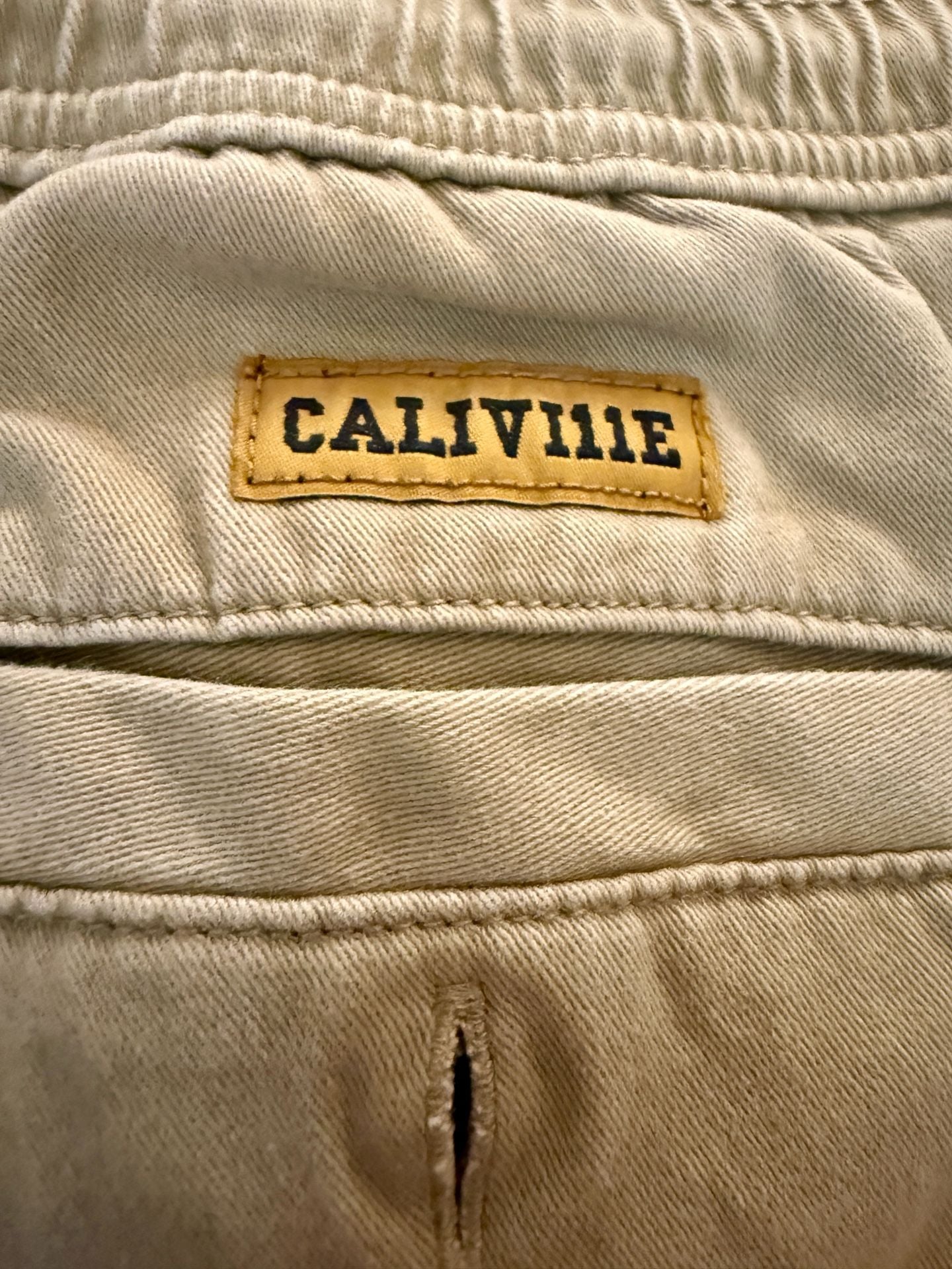 Caliville Chino Joggers Size M Khaki Drawstring Pants 6