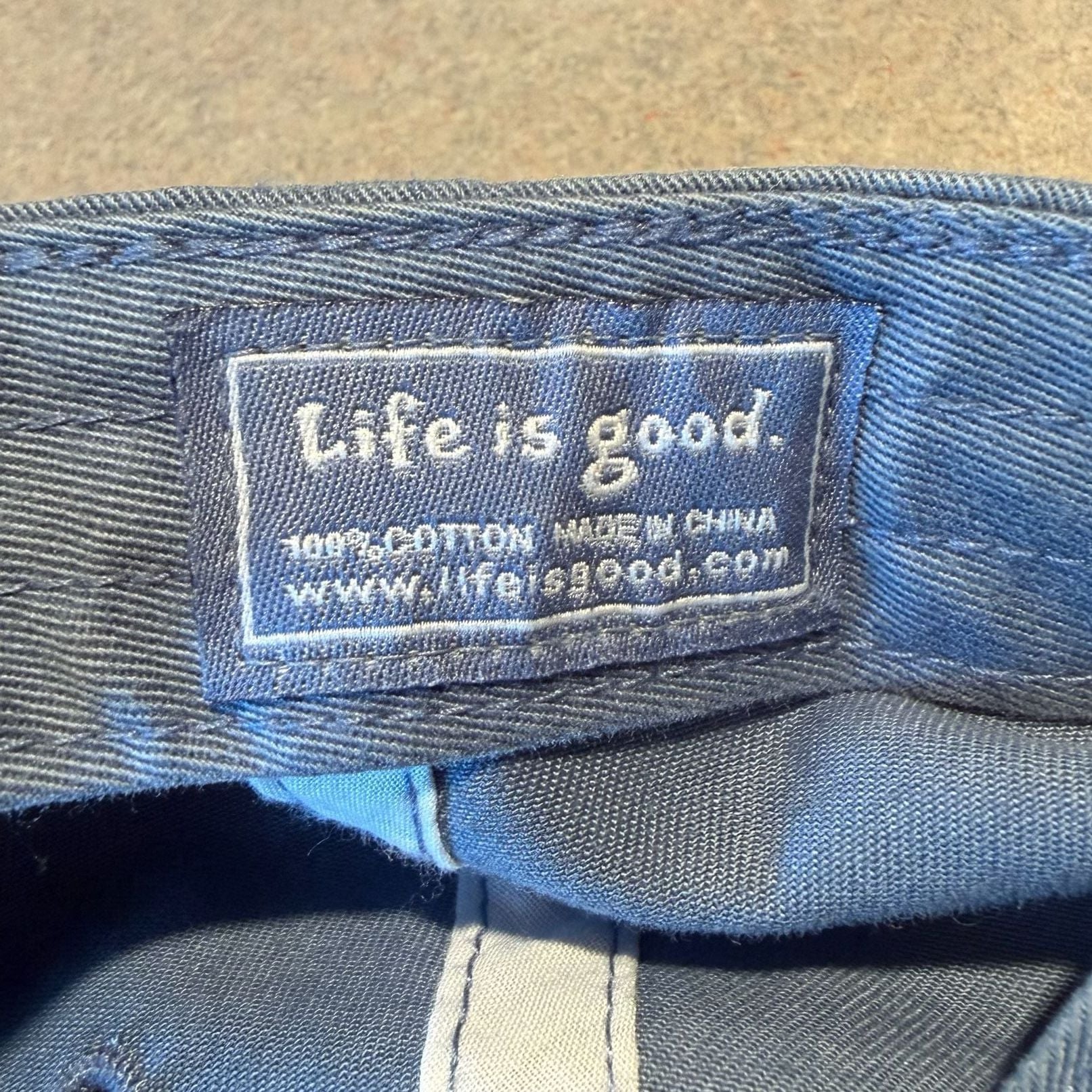 Life Is Good Kayaker Baseball Cap Blue Embroidered Dad Hat 5