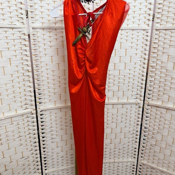 Pirate Costume Red Dress and Accessories Set