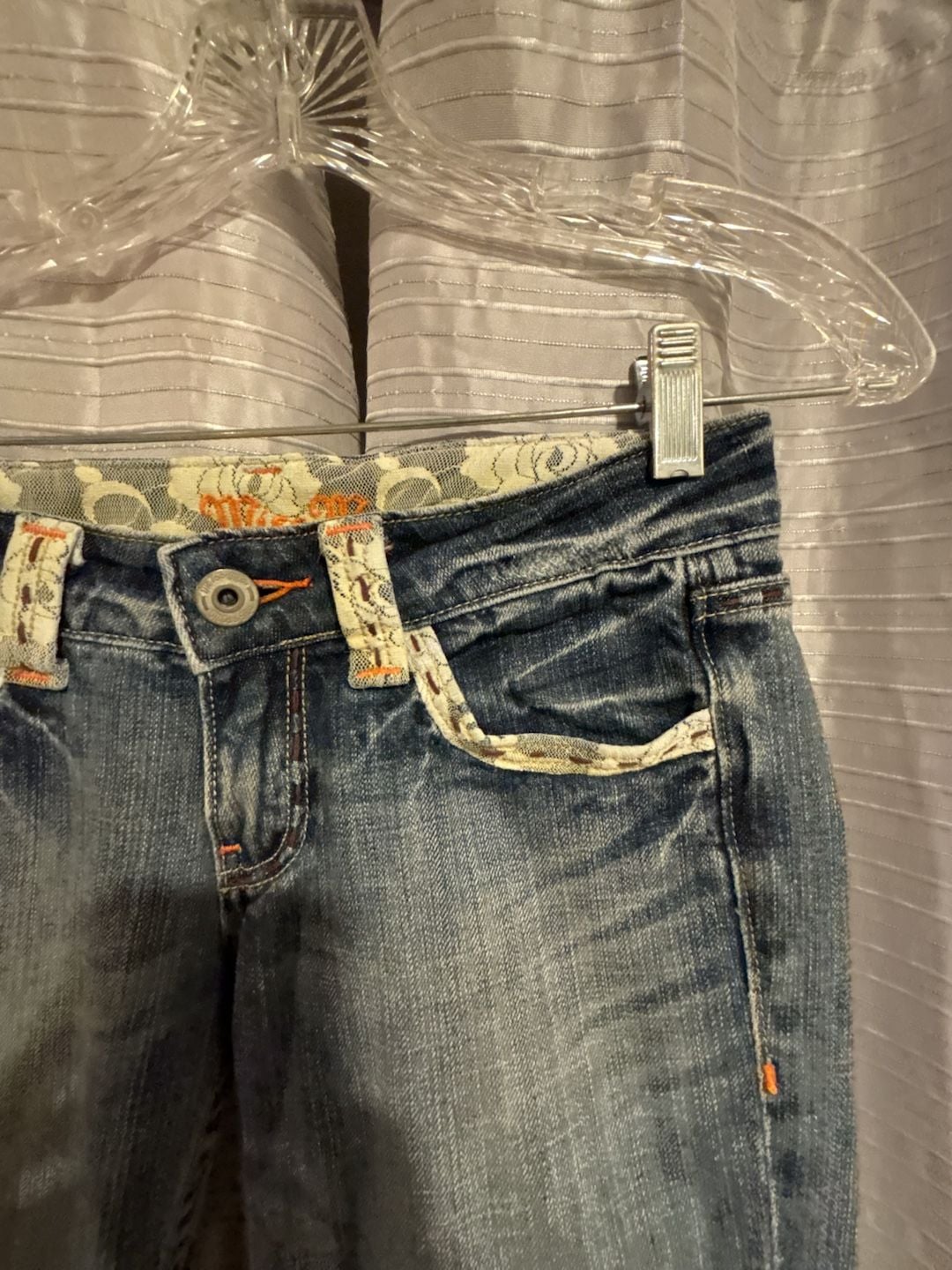 Miss Me Signature Bootcut Jeans Embellished Denim Blue 4
