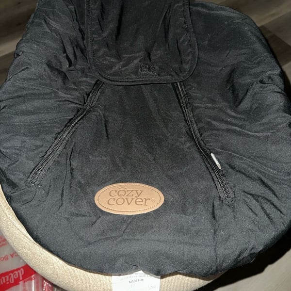 Cozy Cover Infant Car Seat Cover Black Fleece