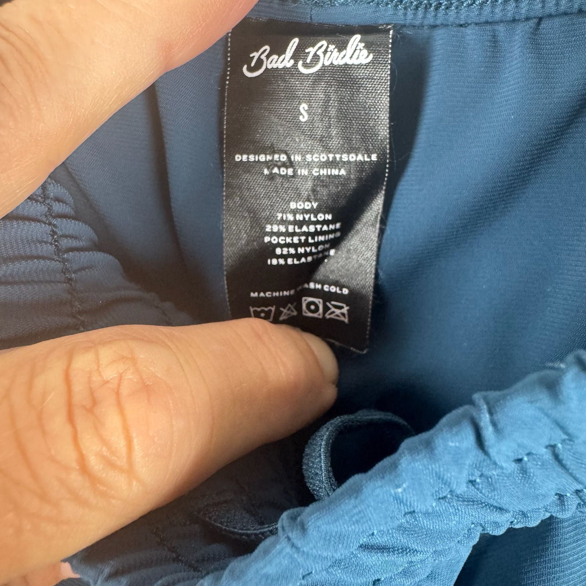 Bad Birdie Women's Players Pant Blue Reflecting Pond Golf Pants NWOT 8