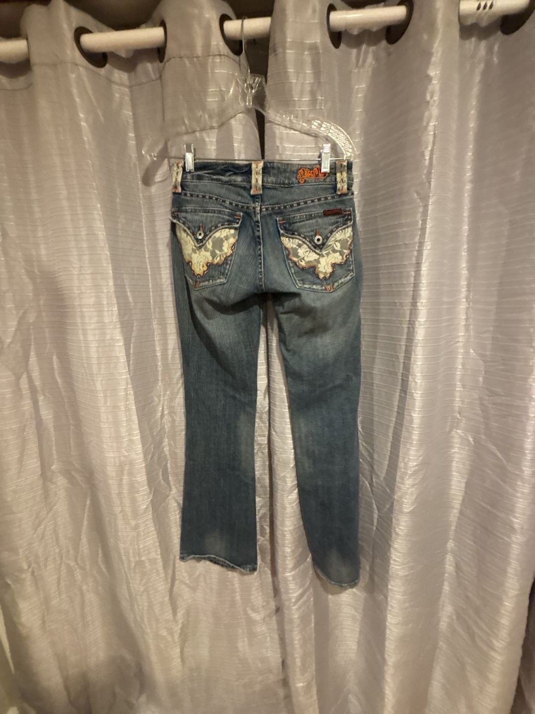 Miss Me Signature Bootcut Jeans Embellished Denim Blue 6