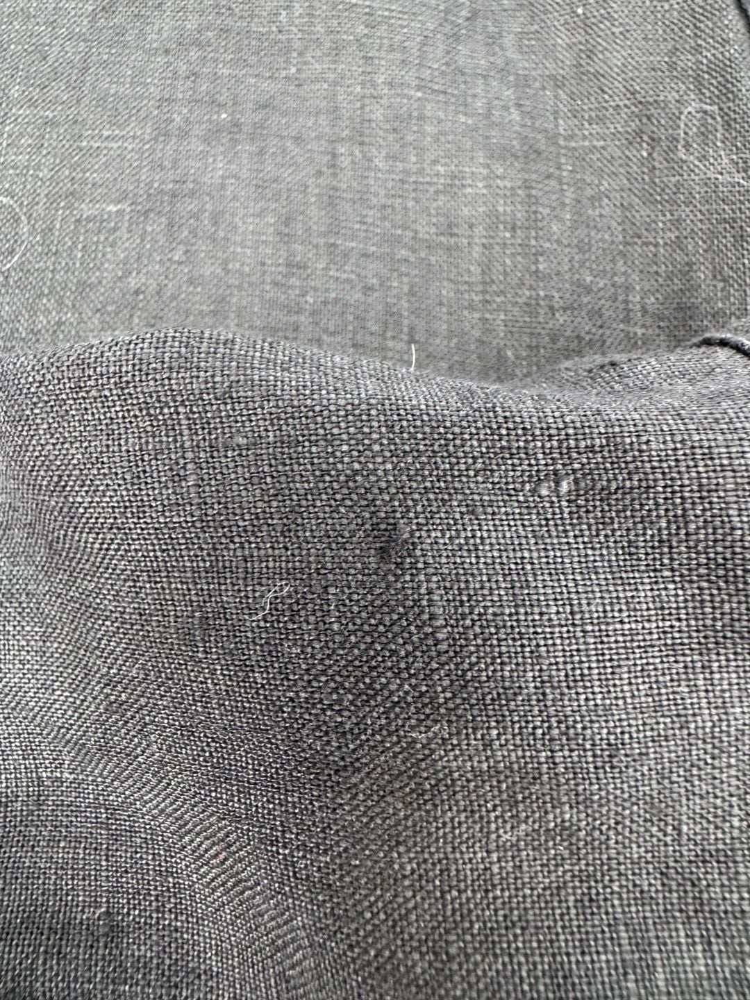 Vince Classic Fit Shirt Size S Black Linen Long Sleeve Button Down 7