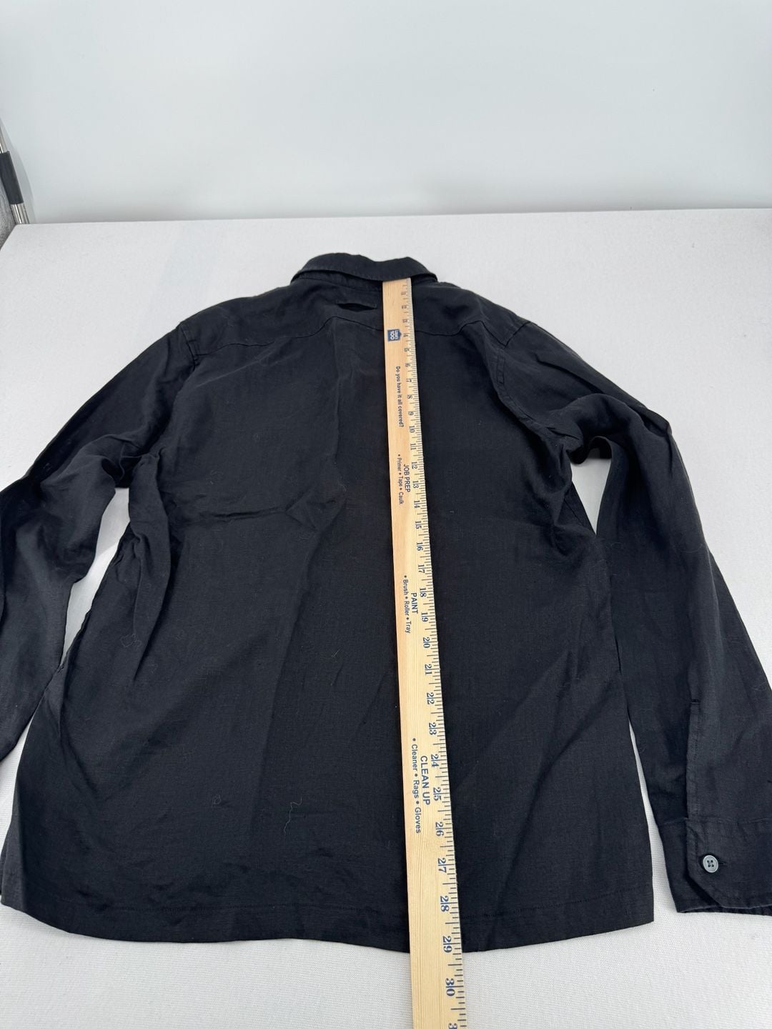 Vince Classic Fit Shirt Size S Black Linen Long Sleeve Button Down 8