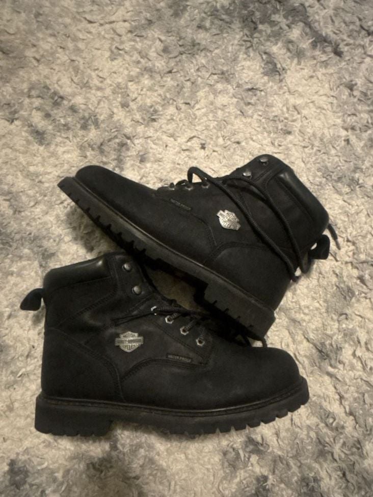 Harley-Davidson Gavern Waterproof Work Boots Size 12M Black Leather 3