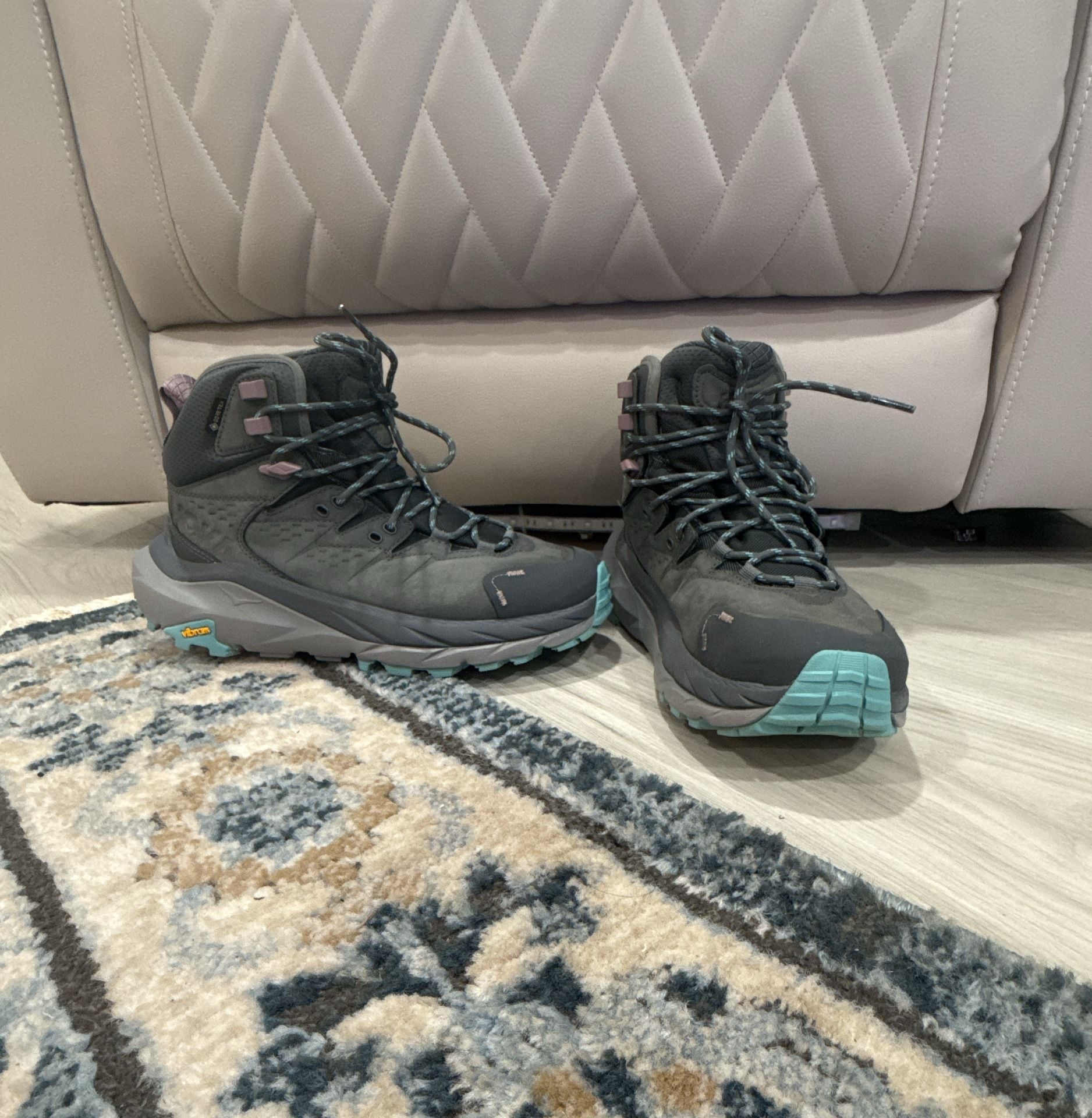 Hoka One One Anacapa Mid Gore-Tex Hiking Boots Gray Blue 3