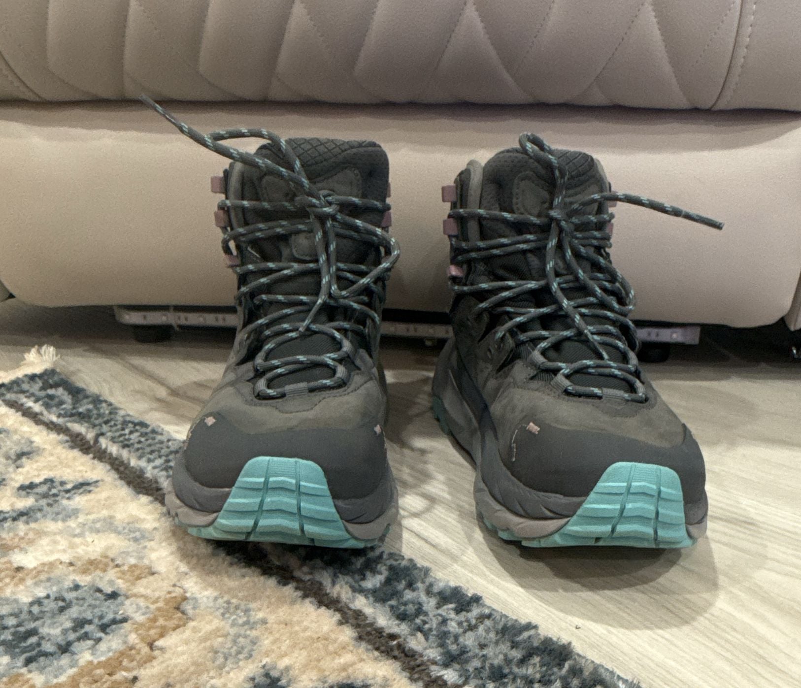 Hoka One One Anacapa Mid Gore-Tex Hiking Boots Gray Blue 2