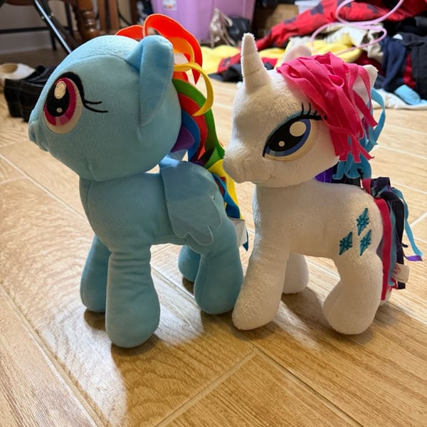 2014 My Little Pony Rainbow Dash Rarity Plush Lot Hasbro Northwest MLP FIM Rare