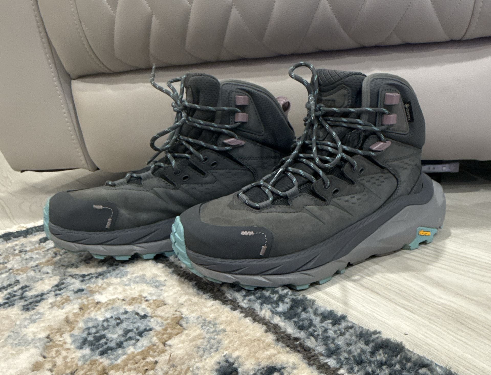 Hoka One One Anacapa Mid Gore-Tex Hiking Boots Gray Blue 5