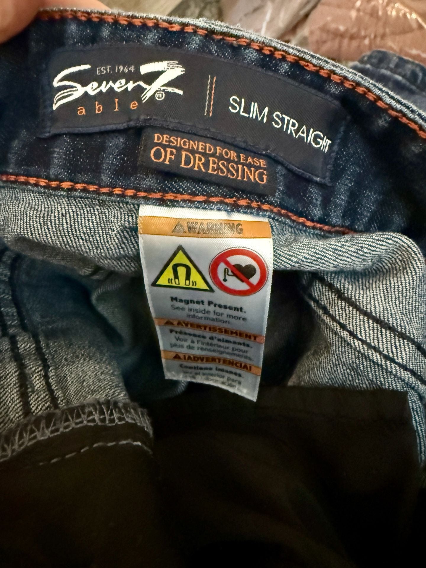 Seven7 Able Slim Straight Jeans Size W32 L30 Blue Denim adaptive 8