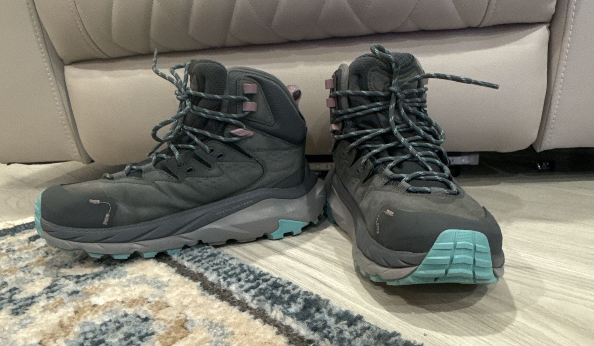 Hoka One One Anacapa Mid Gore-Tex Hiking Boots Gray Blue 4