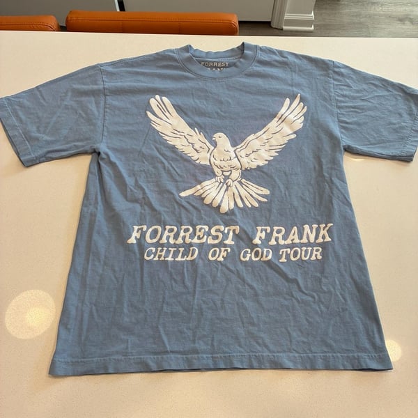 Forrest Frank Child Of God Tour 2025 T-Shirt Size Medium Blue