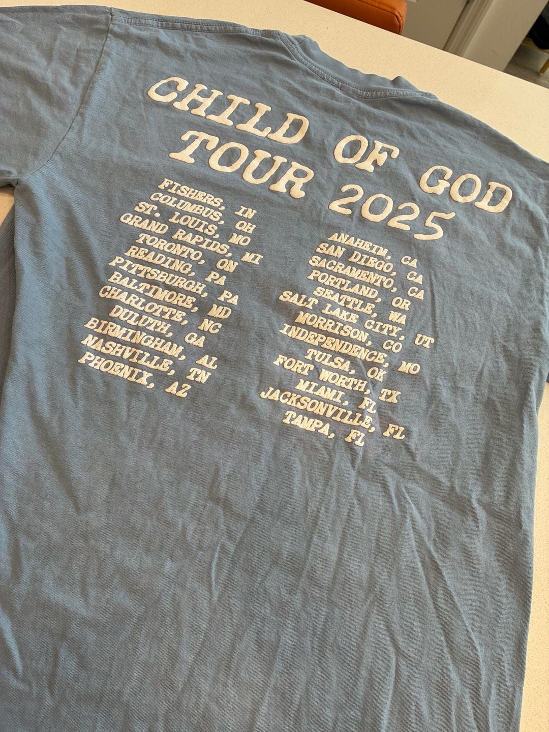 Forrest Frank Child Of God Tour 2025 T-Shirt Size Medium Blue 6