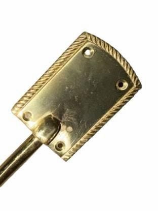 Vintage Brass Curtain Tiebacks Bow and Tassel Wall Hooks Pair 2