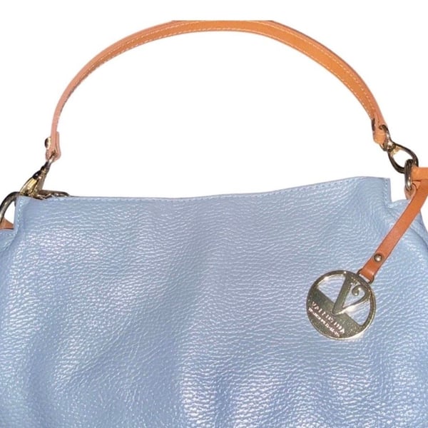 Valentina Pebbled Italian Leather Shoulder Bag