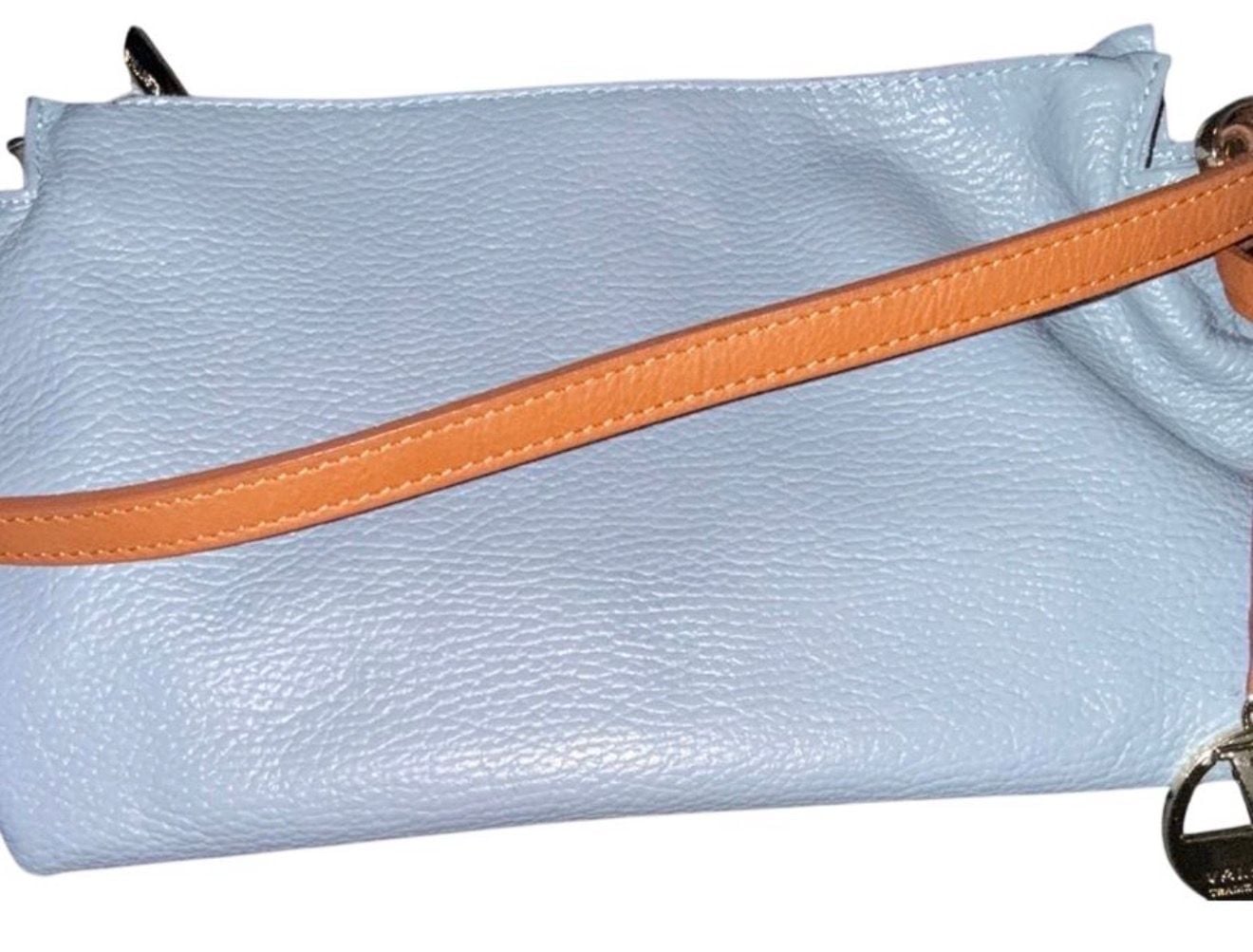 Valentina Pebbled Italian Leather Shoulder Bag 7