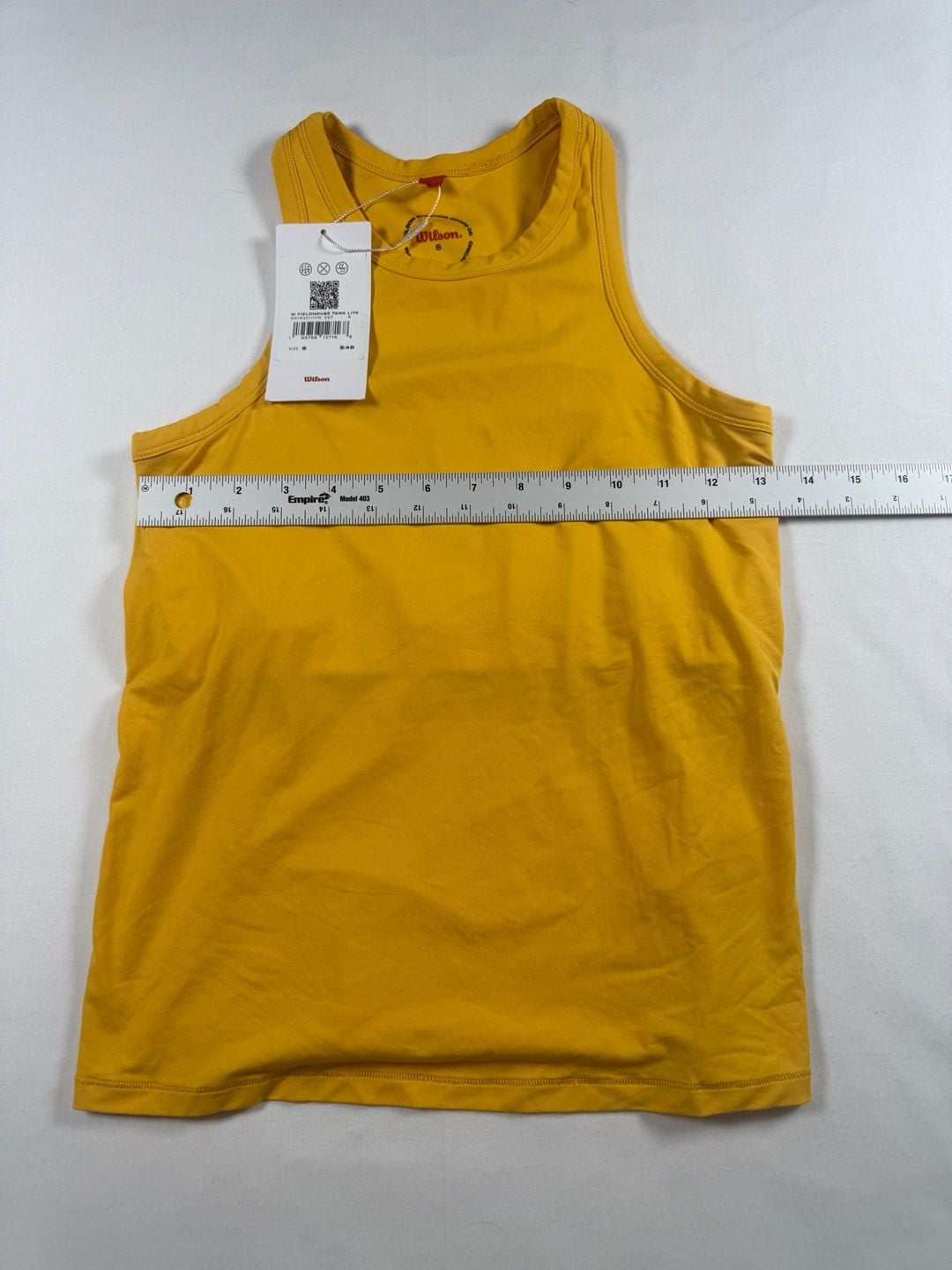 Wilson Fieldhouse Tank Lite Size S Mustard Yellow Athletic Top 4