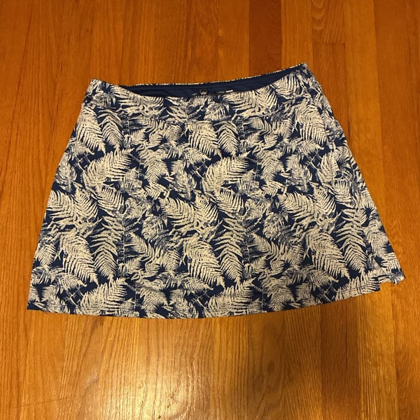 Tranquility Colorado Clothing Skort Size Large Blue Leaf Print