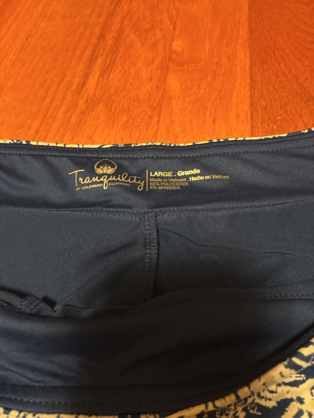 Tranquility Colorado Clothing Skort Size Large Blue Leaf Print 3