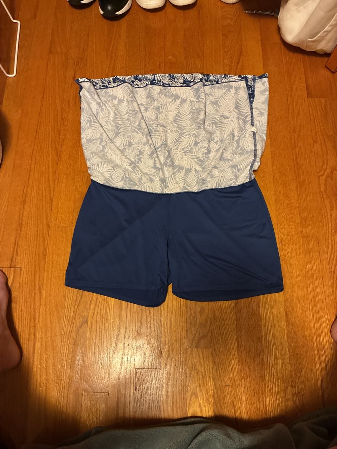 Tranquility Colorado Clothing Skort Size Large Blue Leaf Print 4