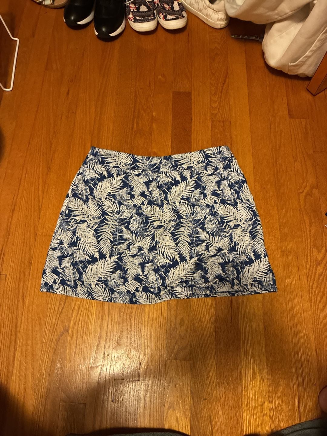 Tranquility Colorado Clothing Skort Size Large Blue Leaf Print 7