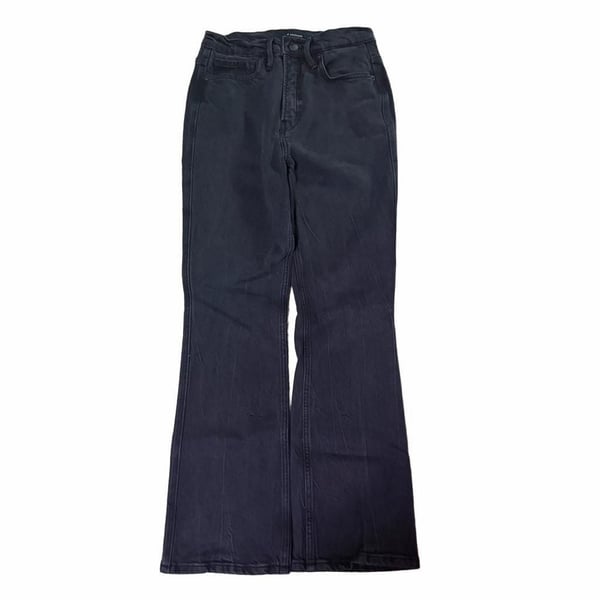 Good American Good Standard Kick Flare Size 0/25 Black Jeans