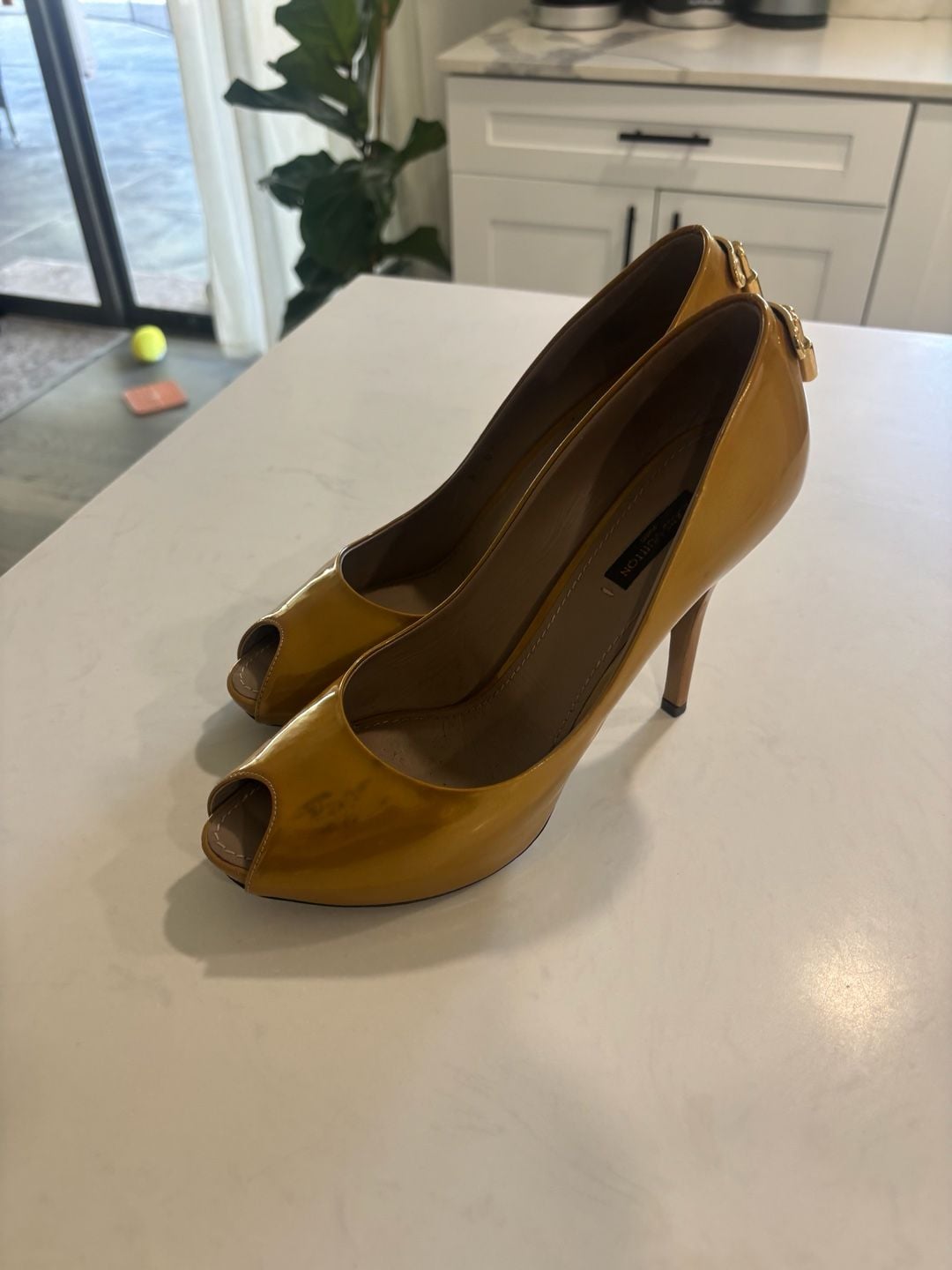 Louis Vuitton Oh Really Peep Toe Pumps Patent Leather Heels 7