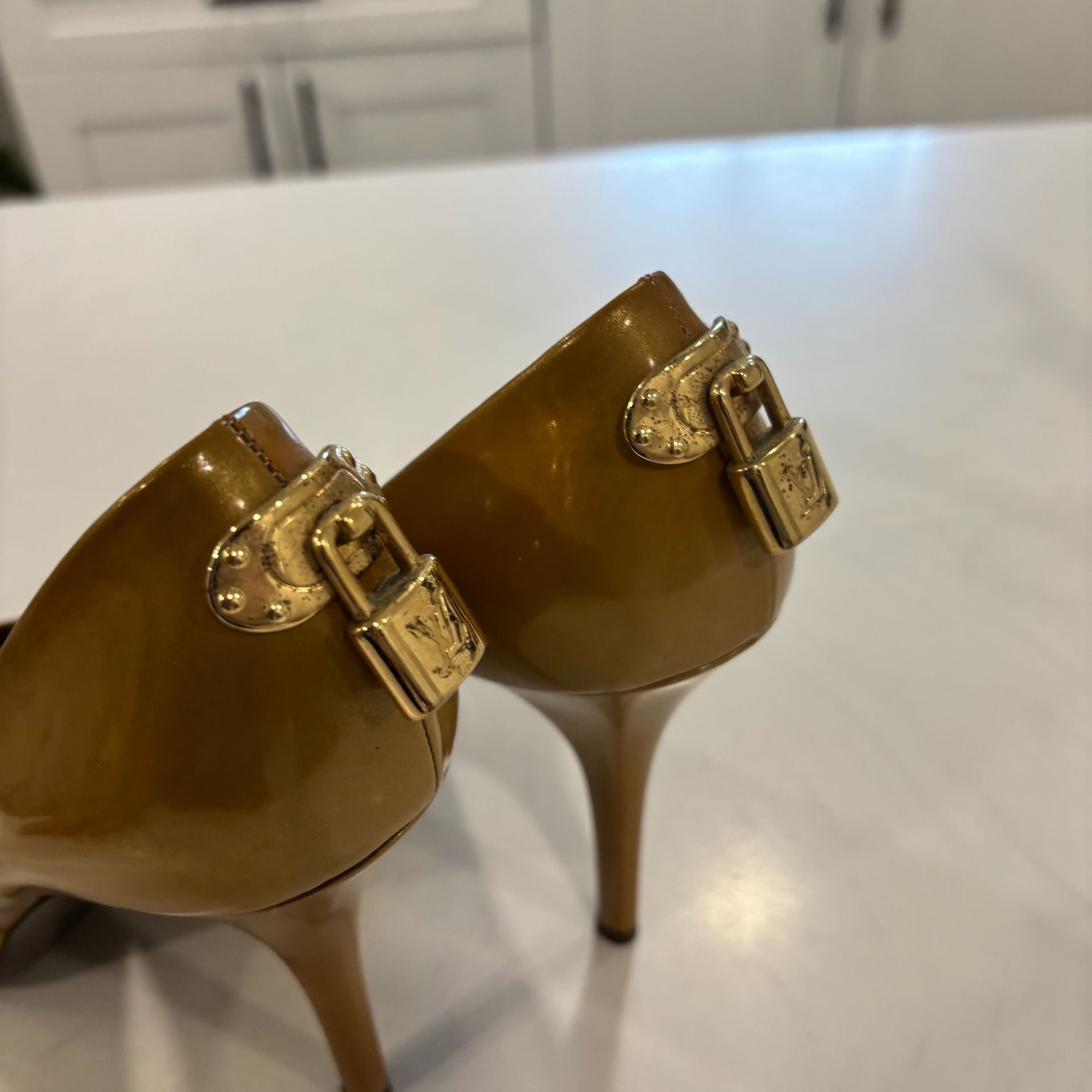 Louis Vuitton Oh Really Peep Toe Pumps Patent Leather Heels 15