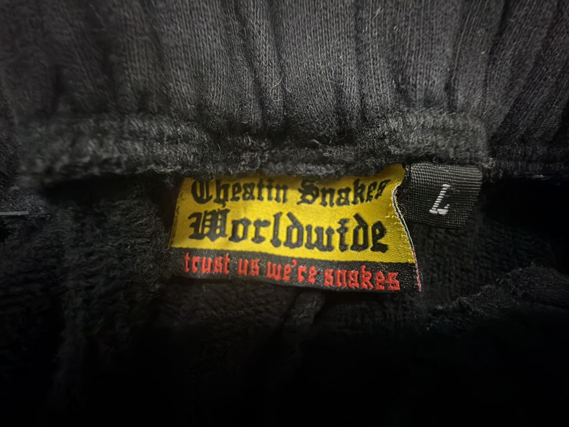 Cheatin Snakes Worldwide Graphic Sweatpants Size L Black 6