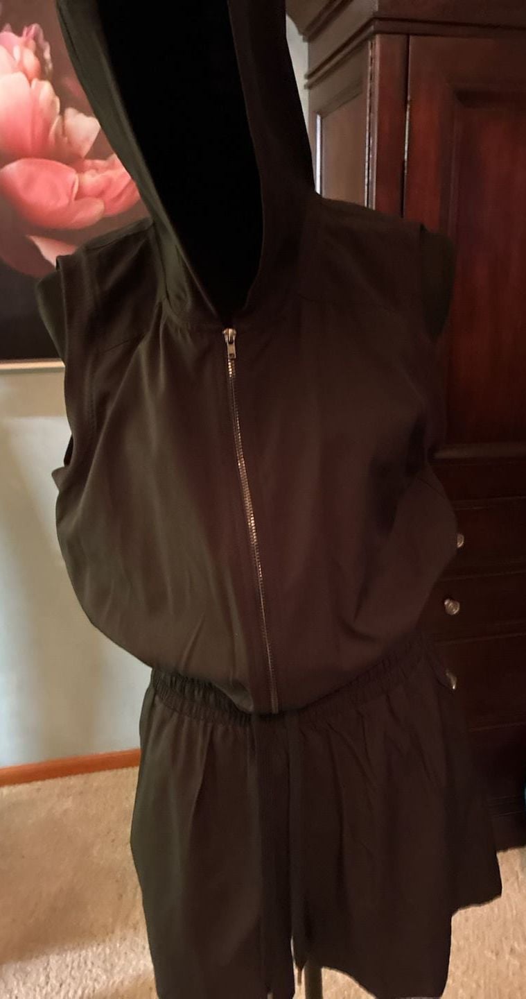 Evereve Scout Zip Up Hoodie Size L Black A811 1