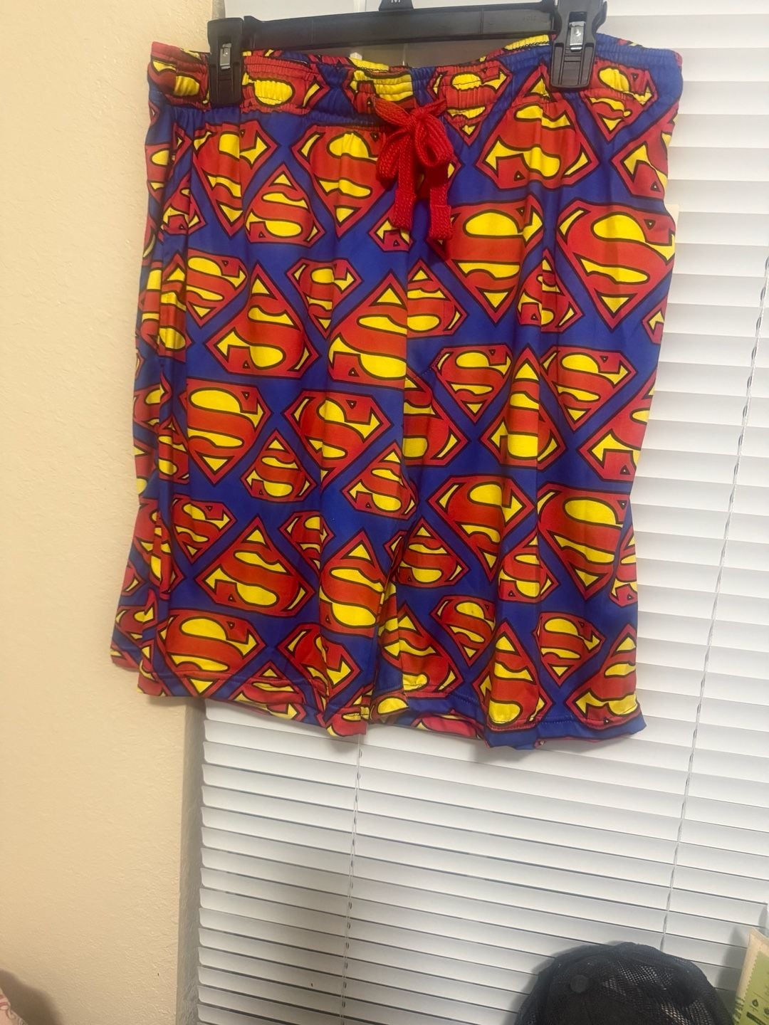 DC Comics Superman Logo Pajama Shorts Size Large Blue Allover Print Large 2